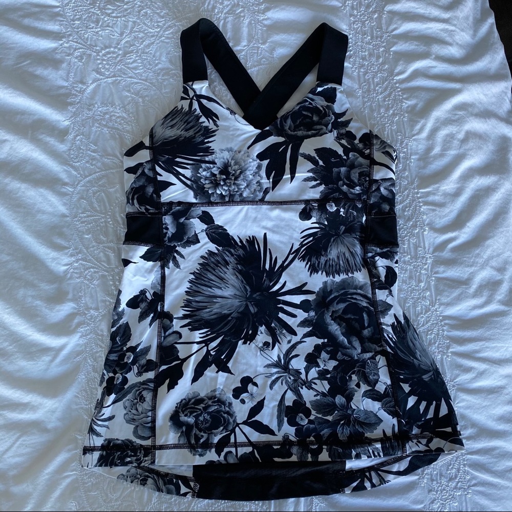 Lululemon floral Push Your Limits tank